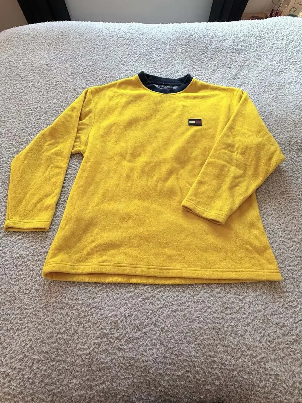 Vintage Yellow Tommy Hilfiger Tommy Jeans Sweater Men's Size Large